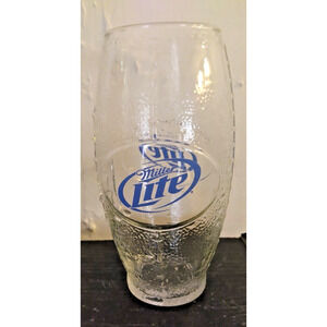 Miller Lite Beer Glass/Mug - Football Shaped approx. 20 oz. Fast Ship!